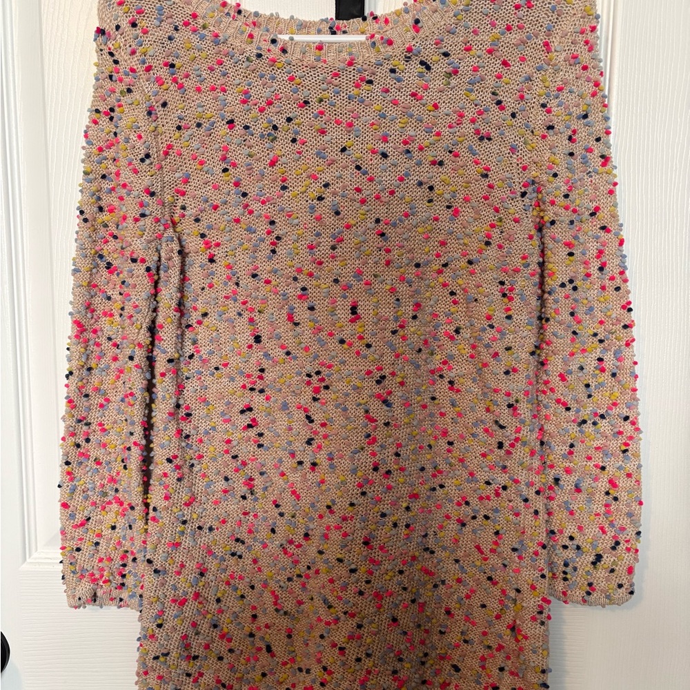 Cable & Gauge Pink and Black Speckled Sweater